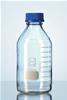 Flaconi in vetro Duran, tipo chiaro, cap. 250ml, cilindrici, graduati, collo GL45, tappo a vite colore blu ed anello salvagoccia in PP, autoclavabili (10 pz)