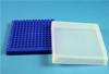 Scatola per congelamento, Polipropilene (PP), 144 posti (12x12), per microprovette e strip PCR 0.2 mL, colore blu, griglia rigida con codice alfanumerico, coperchio trasparente, dim. 130 x 130 x 32 mm
